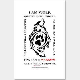 I Am Wolf. Quietly I Will Endure. Posters and Art